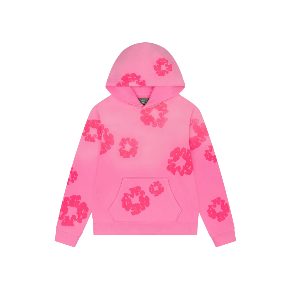 Denim Tears Cotton Wreath Pink Hoodie Monochrome